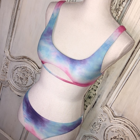 ZAFUL Sherbet Colors Peek a Boo Top Bikini Size 4 NWOT - Picture 3 of 12